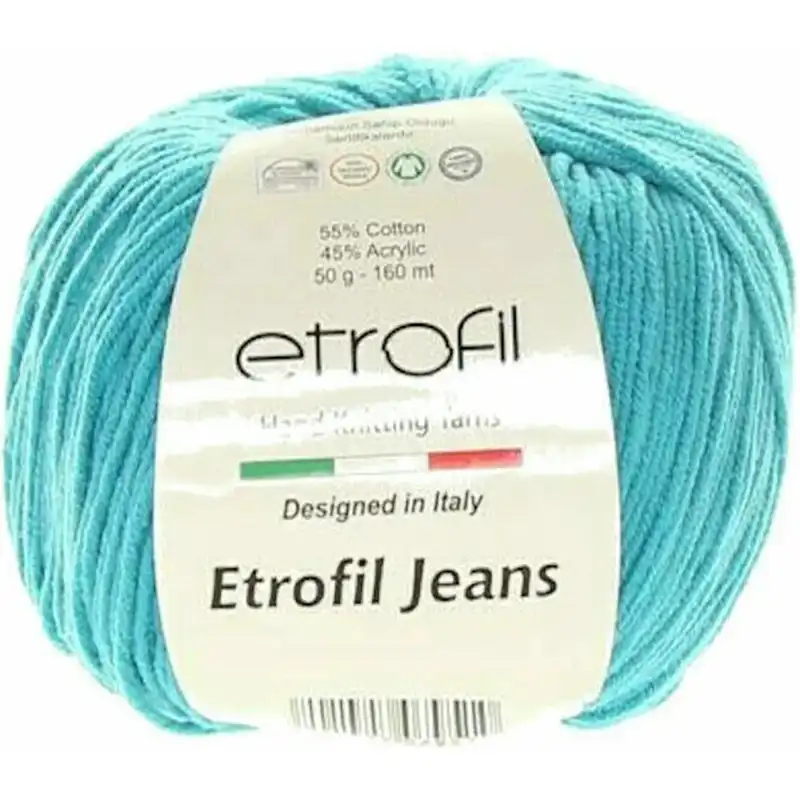 Jeans Etrofil 053 středně tyrkysová