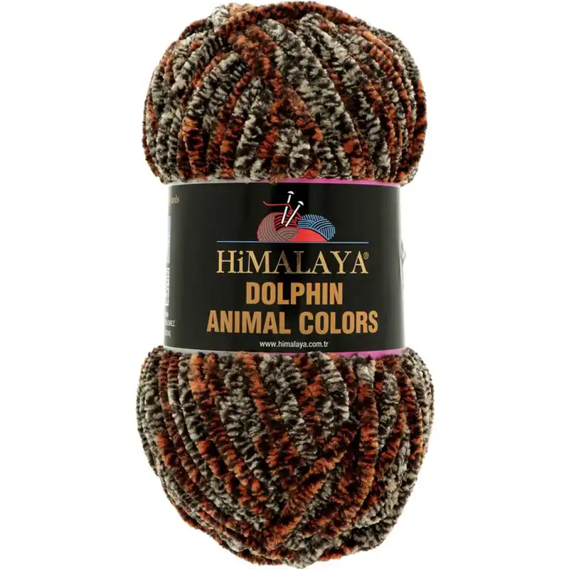 Himalaya Příze Dolphin animal colors 83107 hnědo-černá