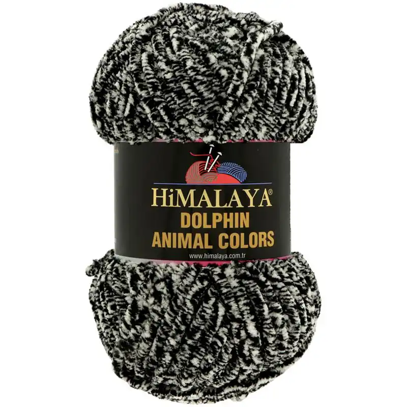 Himalaya Příze Dolphin animal colors 83109 bílo-černá
