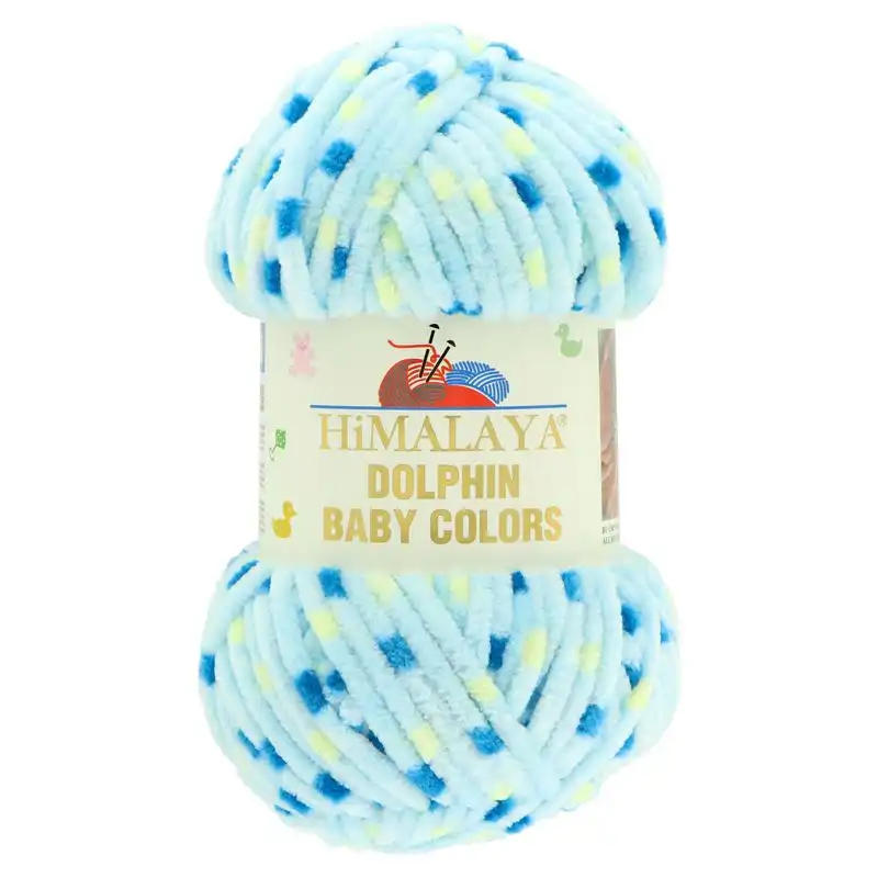 Pletací žinylková příze Dolphin Baby Colors 100 g Varianta: 7 (80403) modrá pomněnková modrá, Balení: 1 ks