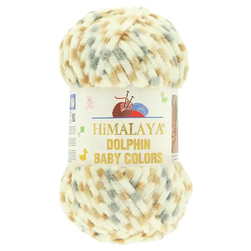 Pletací žinylková příze Dolphin Baby Colors 100 g Varianta: 11 (80416) hnědá světlá, Balení: 1 ks