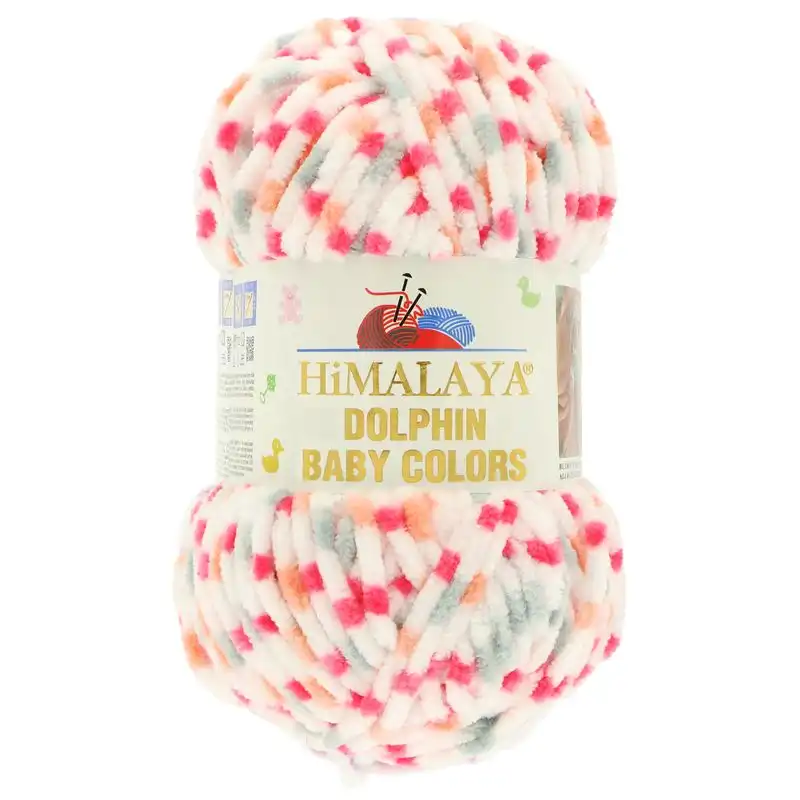 Pletací žinylková příze Dolphin Baby Colors 100 g Varianta: 10 (80420) bílá, Balení: 1 ks
