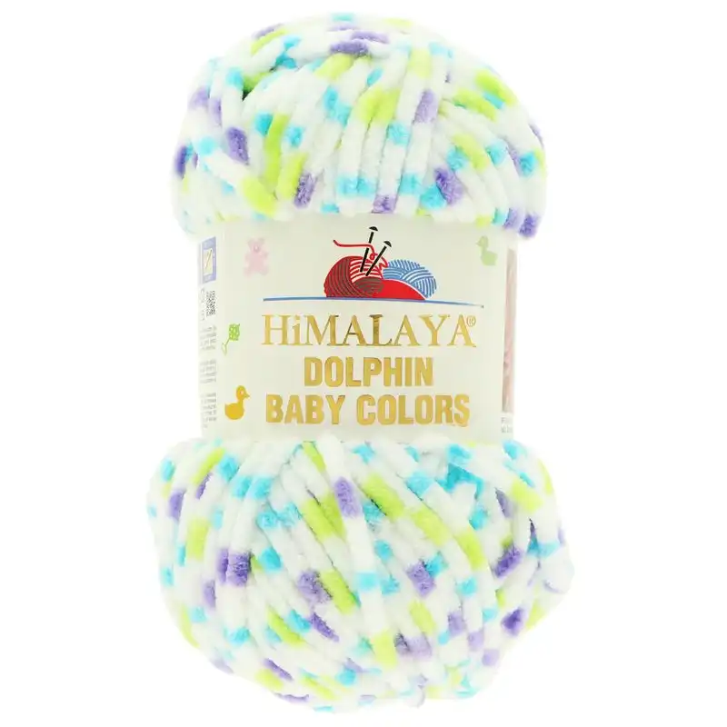 Himalaya Příze Dolphin baby colors 80422 tyrkysovo-fialovo-zelená