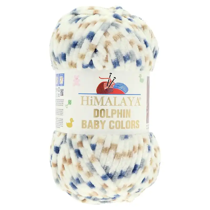 Himalaya Příze Dolphin baby colors 80423 modro-hnědá