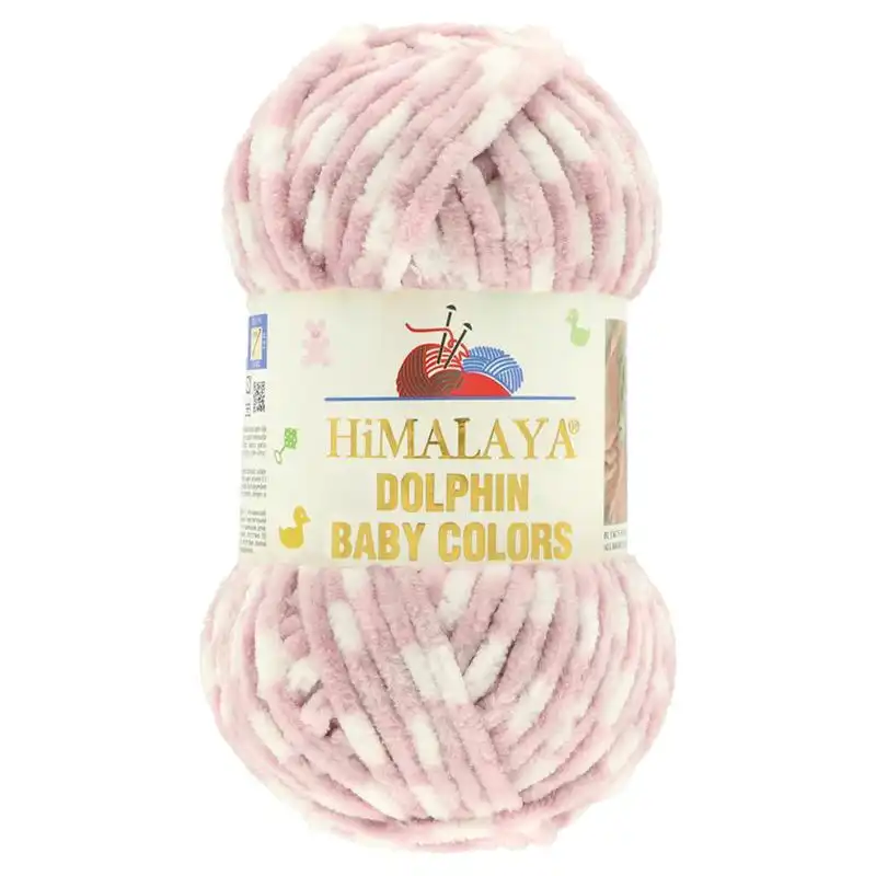 Pletací žinylková příze Dolphin Baby Colors 100 g Varianta: 13 (80428) pudrová, Balení: 1 ks