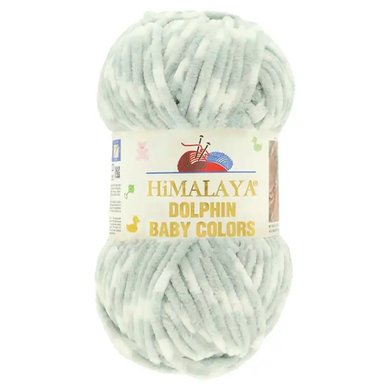 Himalaya Příze Dolphin baby colors 80432 šedo-bílá