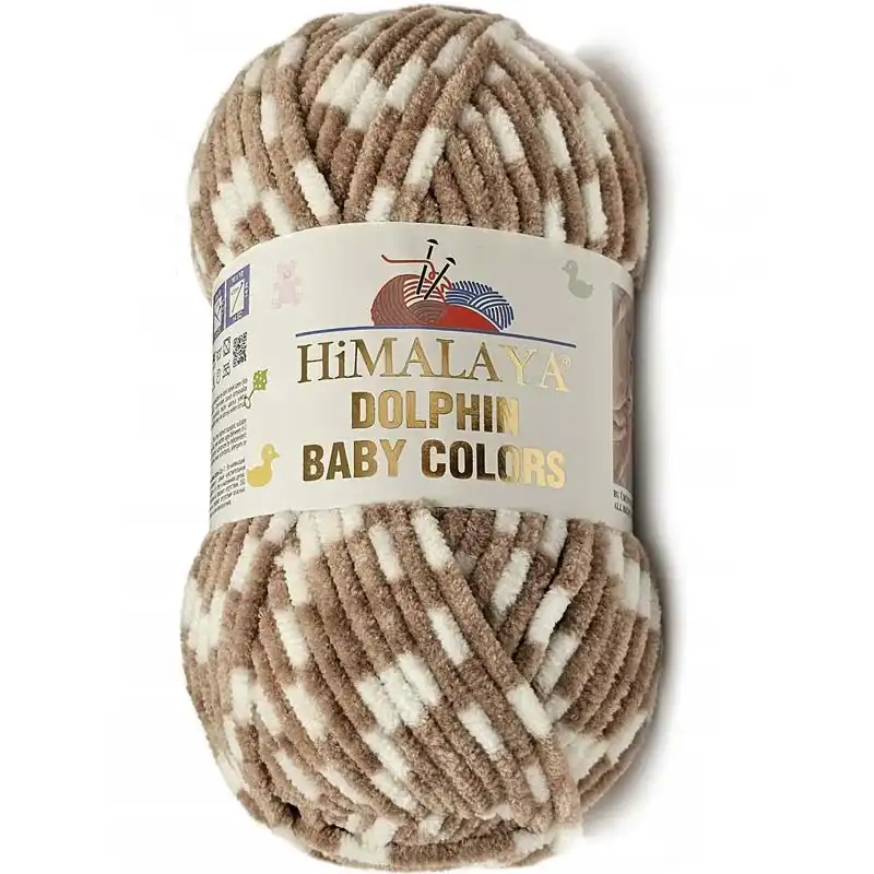 Himalaya Příze Dolphin baby colors 80437 hnědo-světlá
