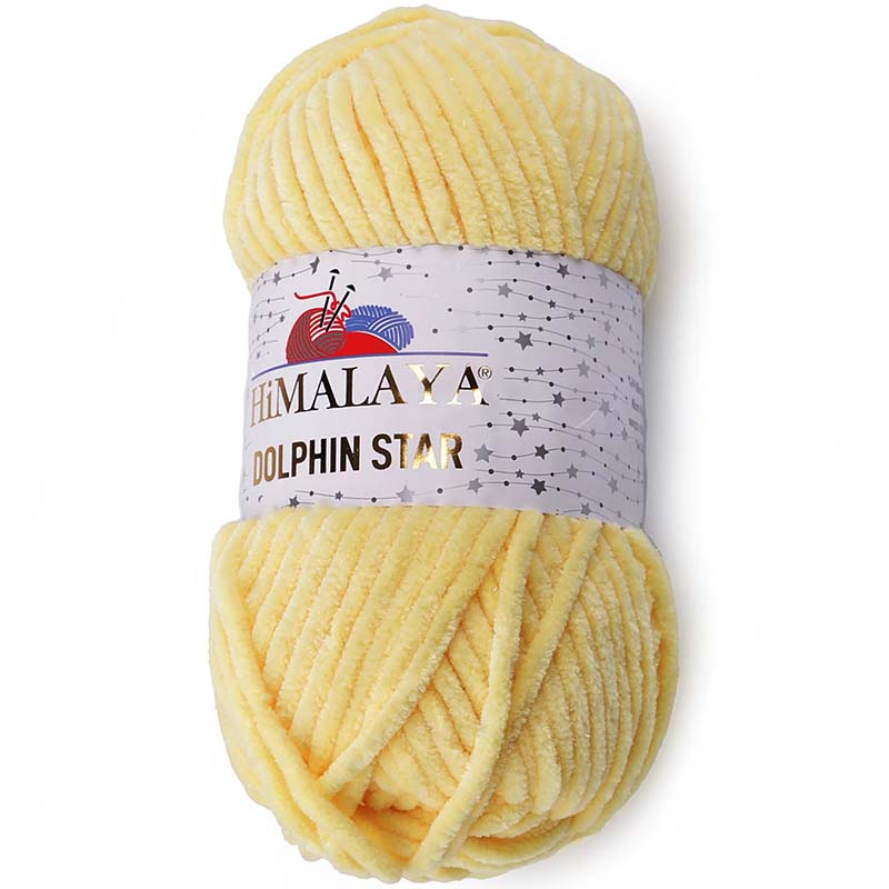 Pletací žinylková příze s lurexovým vláknem Dolphin Star 100 g Varianta: 3 (92102) žlutá světlá, Balení: 1 ks