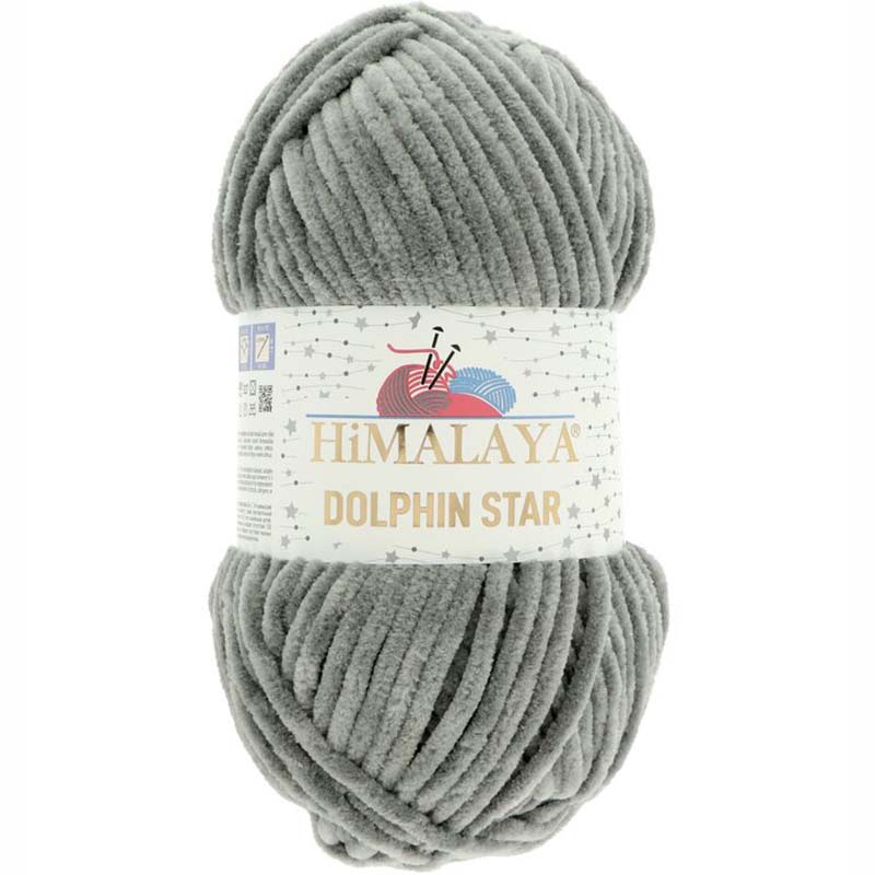 Pletací žinylková příze s lurexovým vláknem Dolphin Star 100 g Varianta: 9 (92120) šedá, Balení: 1 ks