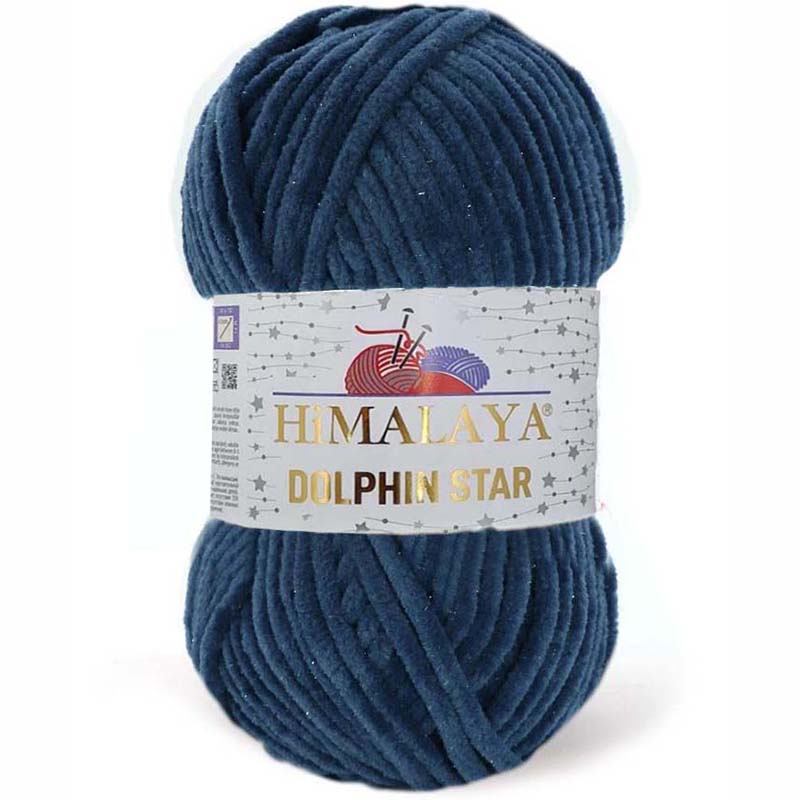 Pletací žinylková příze s lurexovým vláknem Dolphin Star 100 g Varianta: 16 (92121) modrá tmavá, Balení: 1 ks