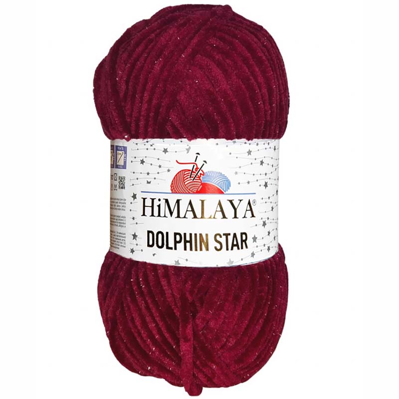 Pletací žinylková příze s lurexovým vláknem Dolphin Star 100 g Varianta: 13 (92122) bordó, Balení: 1 ks