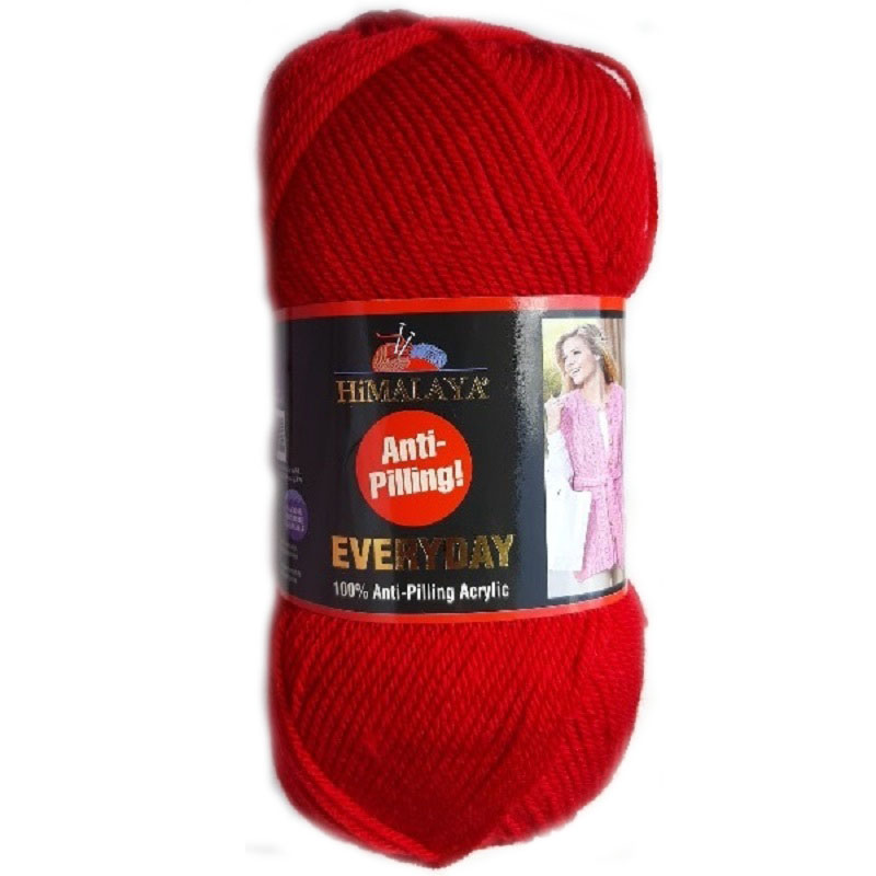 Pletací příze Everyday 100 g Varianta: 4 (70006) červená, Balení: 1 ks