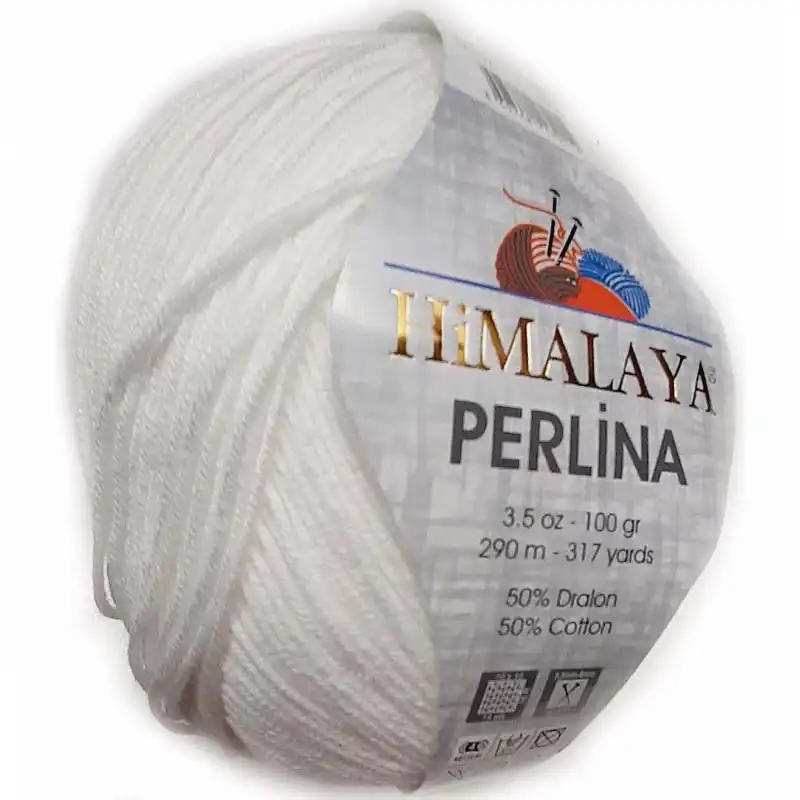 Himalaya Příze Perlina 124 bílá (není čistě bílá)