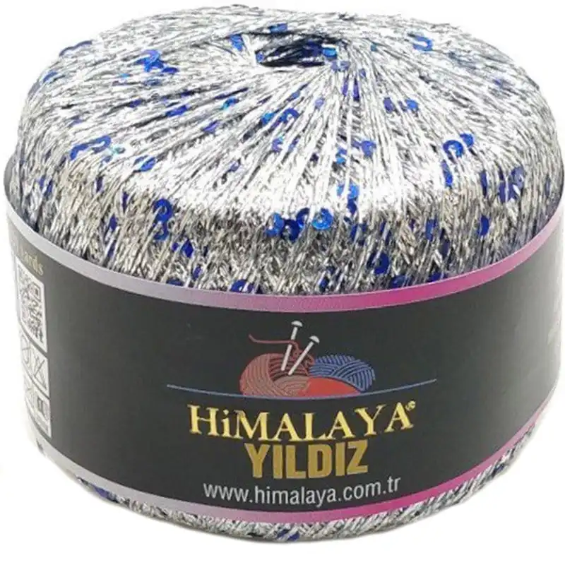 Himalaya Yildiz 58114 Stříbrná s modrými flitry