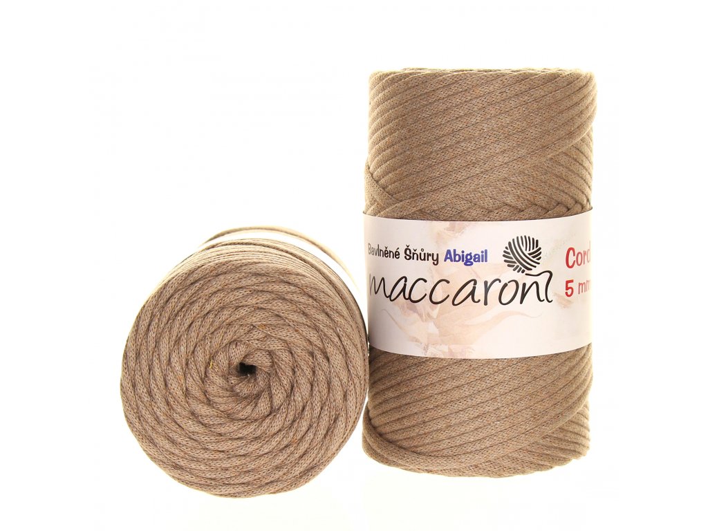 Macaroni Abigail 5 mm Béžová