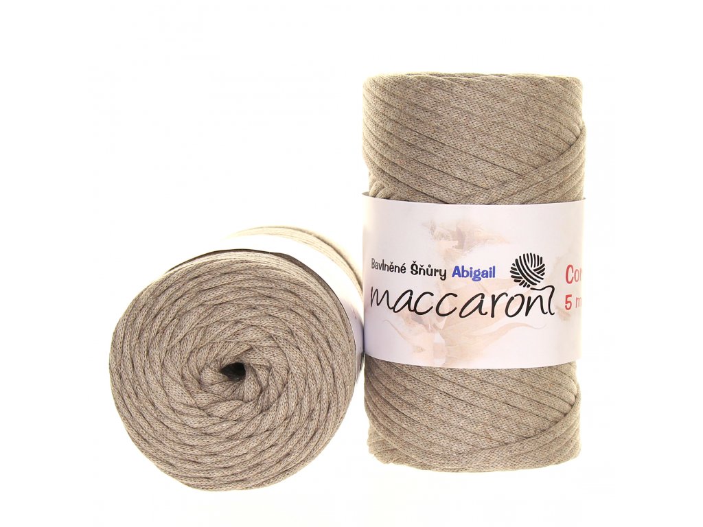 Maccaroni Abigail 5 mm Béžovošedá