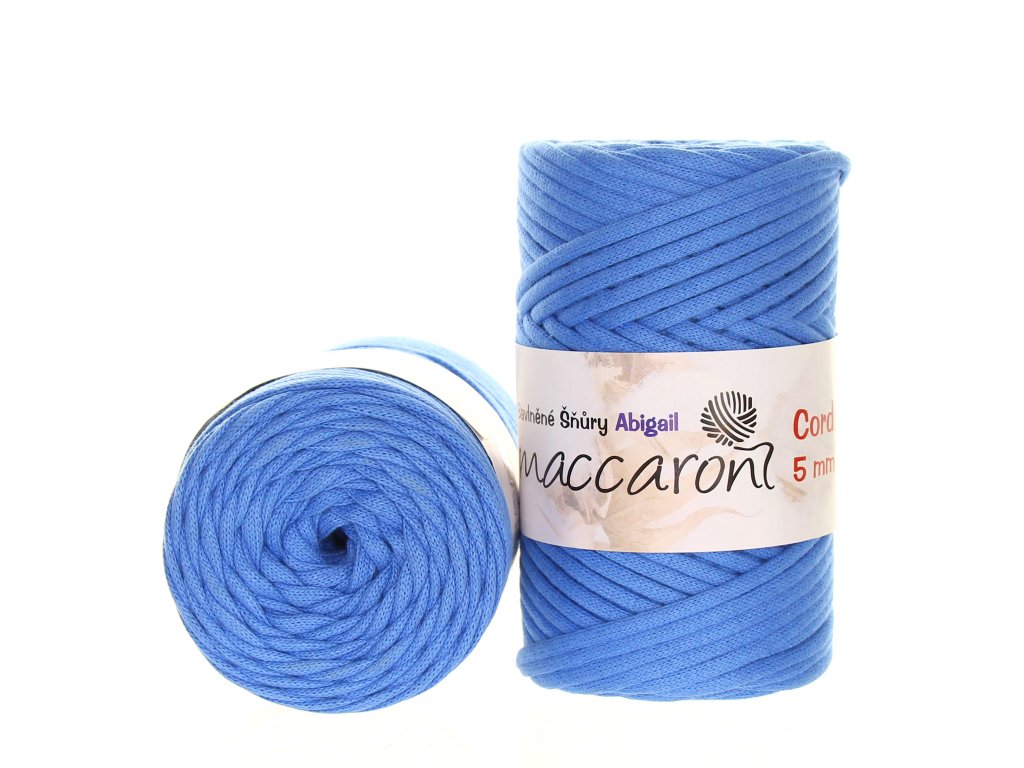 Maccaroni Abigail 5 mm Blankytně modrá