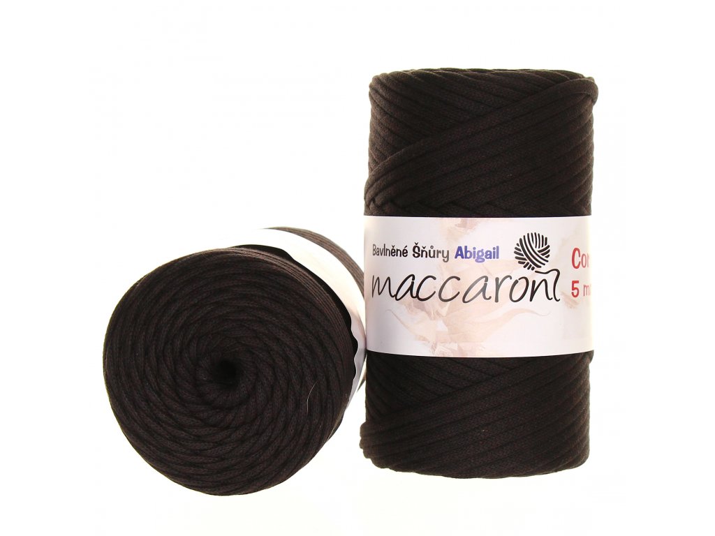 Macaroni Abigail 5 mm Hnědočerná