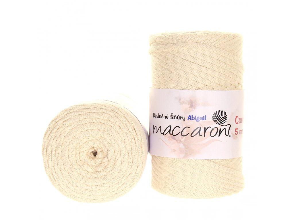 Macaroni Abigail 5 mm Krémová
