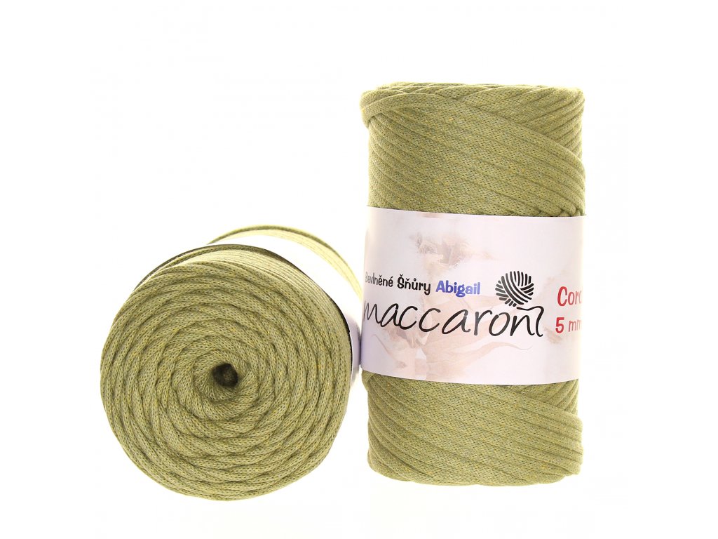 Macaroni Abigail 5 mm Světlá khaki