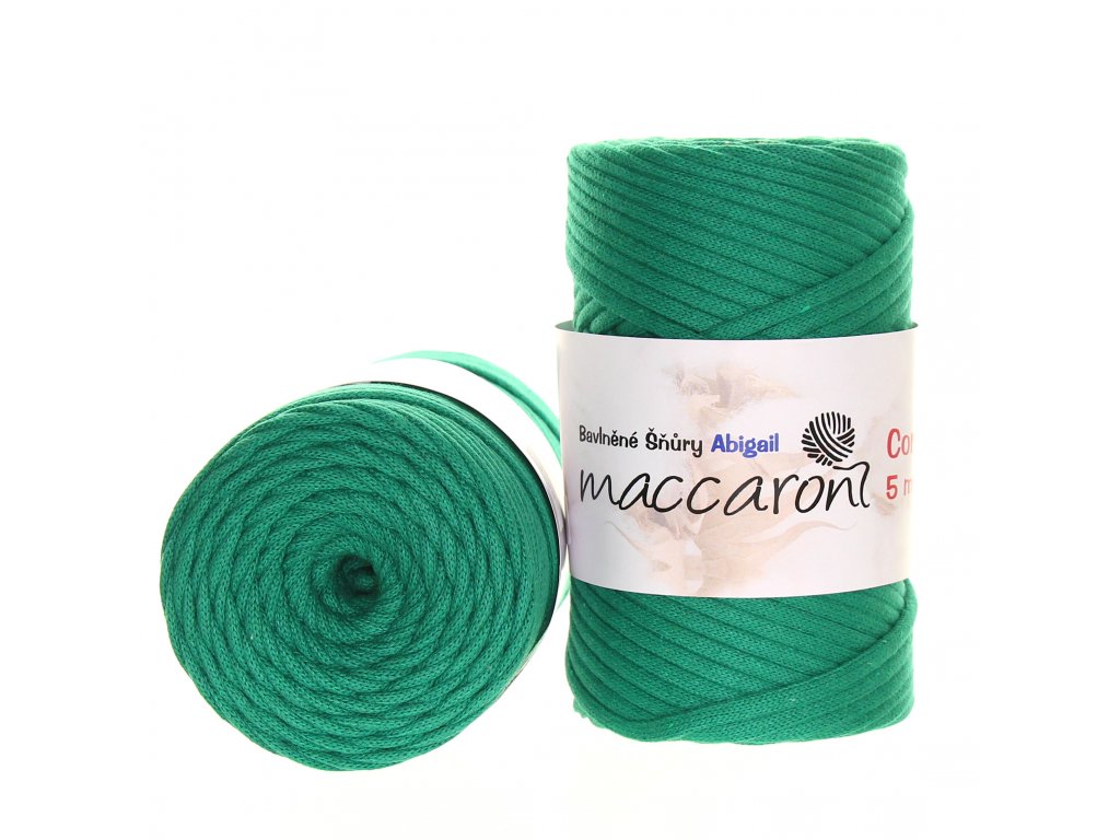 Macaroni Abigail 5 mm Tmavší zelená