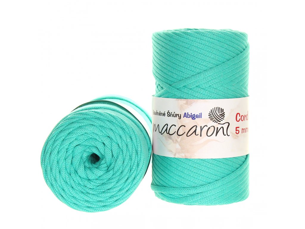 Macaroni Abigail 5 mm Tmavý mint