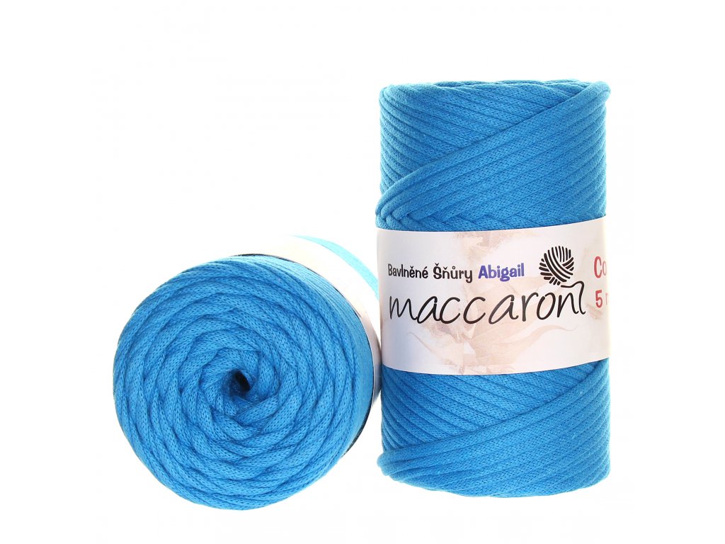 Macaroni Abigail 5 mm Tyrkysová