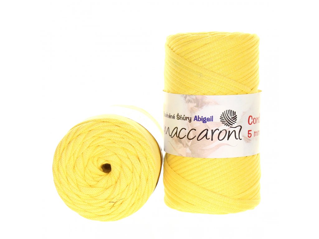 Macaroni Abigail 5 mm Žlutá