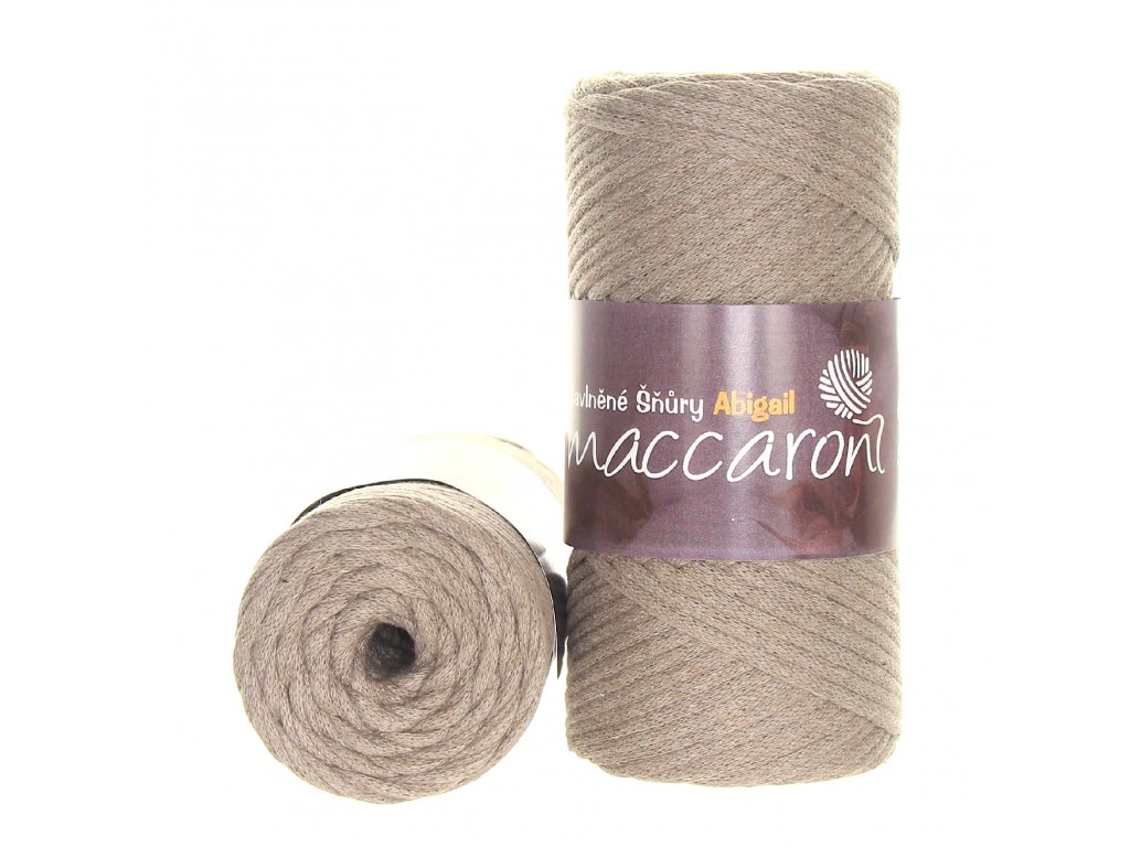 Maccaroni Abigail 3 mm béžová