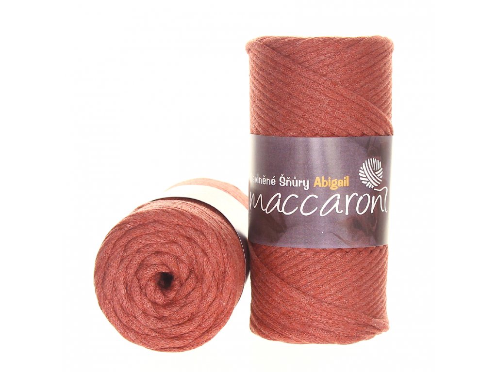Maccaroni Abigail 3 mm Červenohnědá