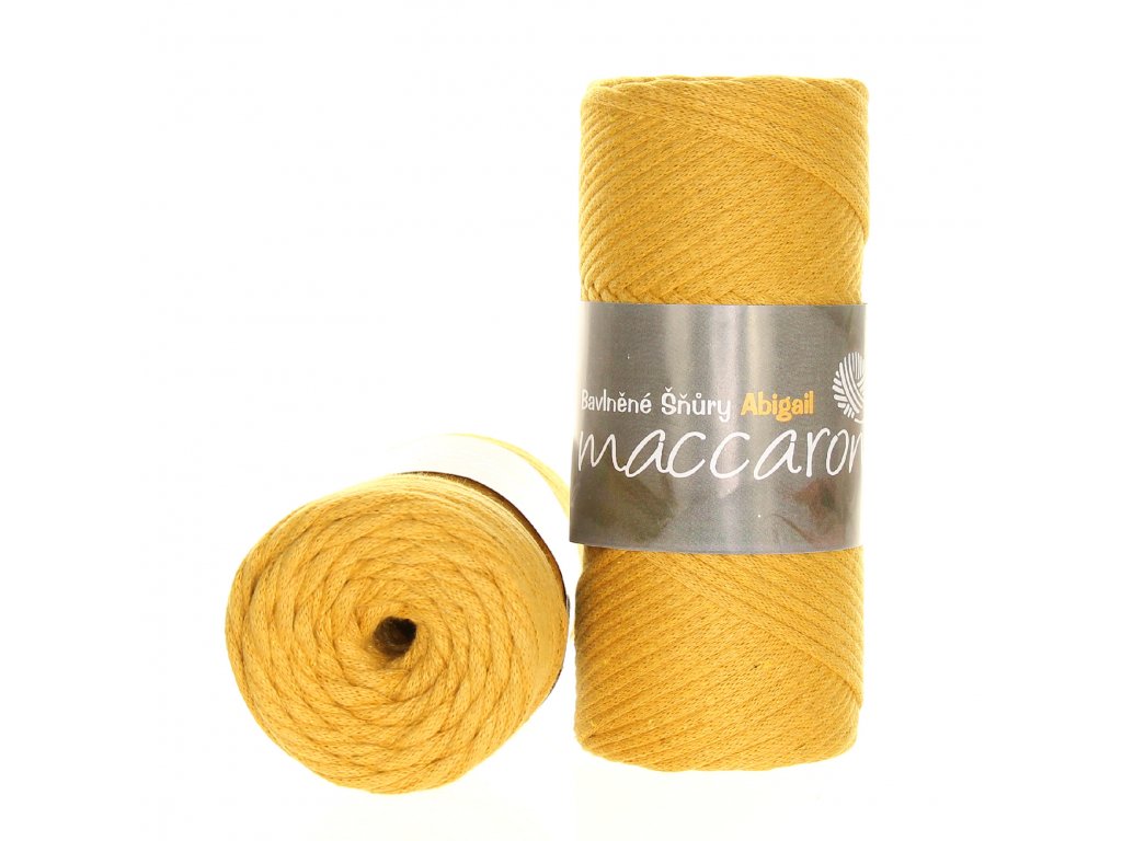 Maccaroni Abigail 3 mm hořčicová světlejší