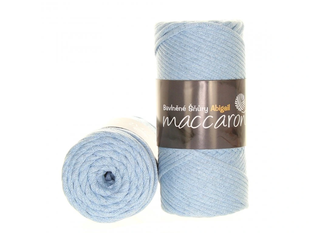 Maccaroni Abigail 3 mm světle modrá
