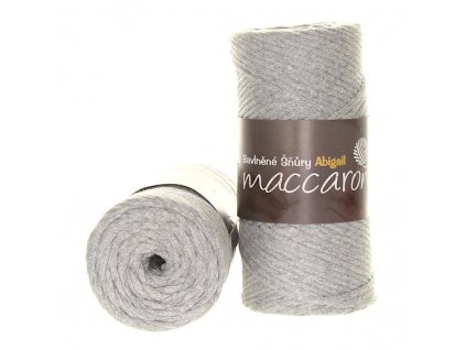 Maccaroni Abigail 3 mm světlejší šedá
