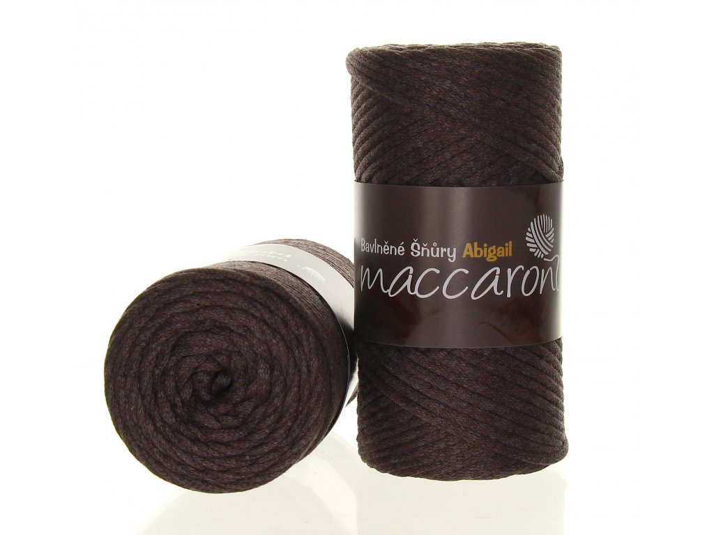 Maccaroni Abigail 3 mm tm.hnědá
