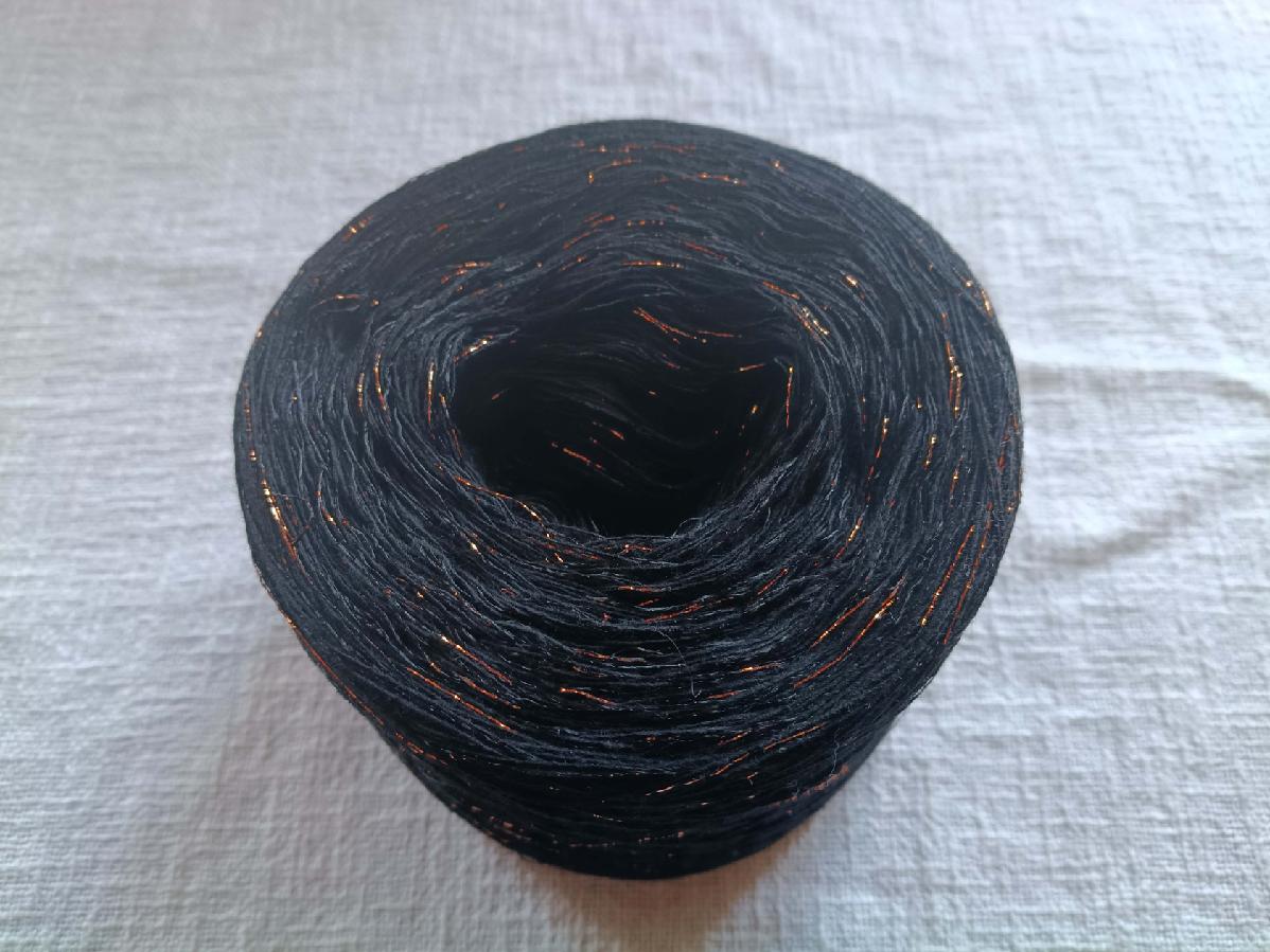 Merino Black Glamour 2-nitka 1000m s lurexovou nitkou