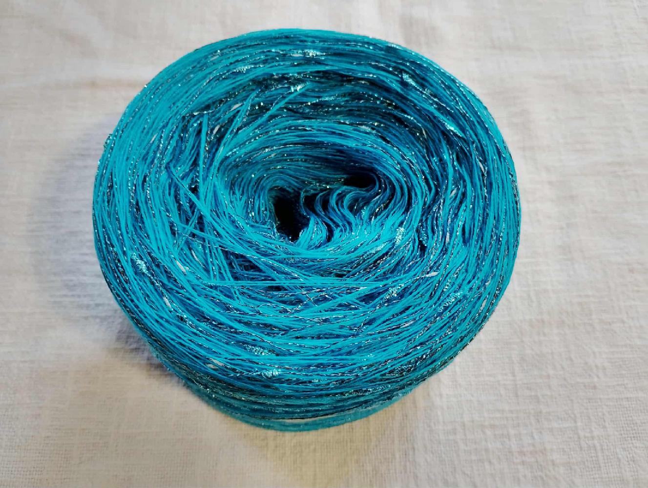 Merino Blue-Atoll lux 2-nitka 1000m s nopkovou nitkou