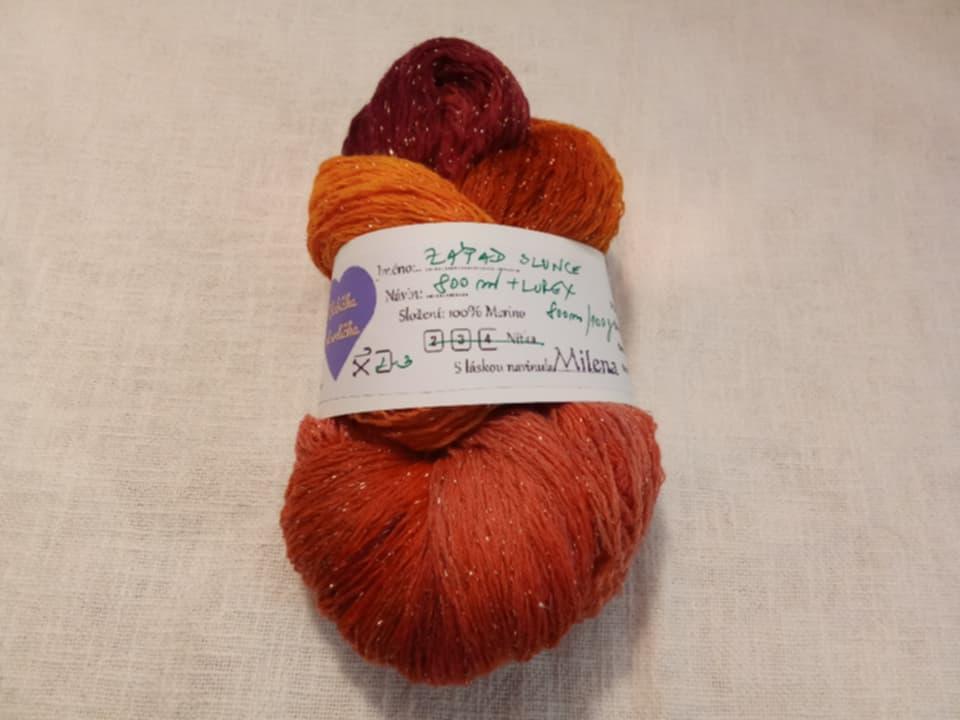 Merino Západ slunce s lurexem