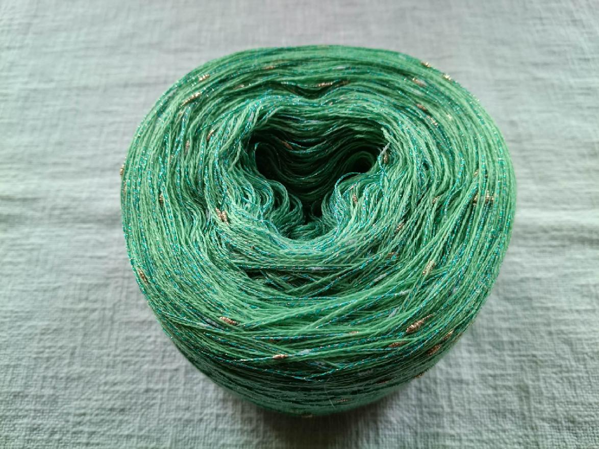 Merino Zephir green 2-nitka 1000m s nopkovou nitkou