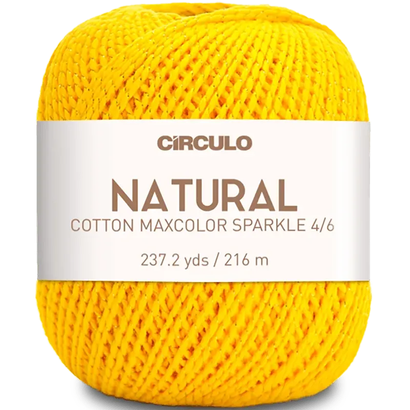 Círculo Natural Cotton Maxcolor Sparkle 1289 Kanárková