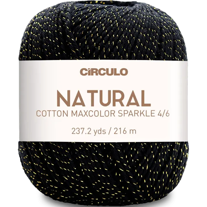 Círculo Natural Cotton Maxcolor Sparkle 8990 Černá