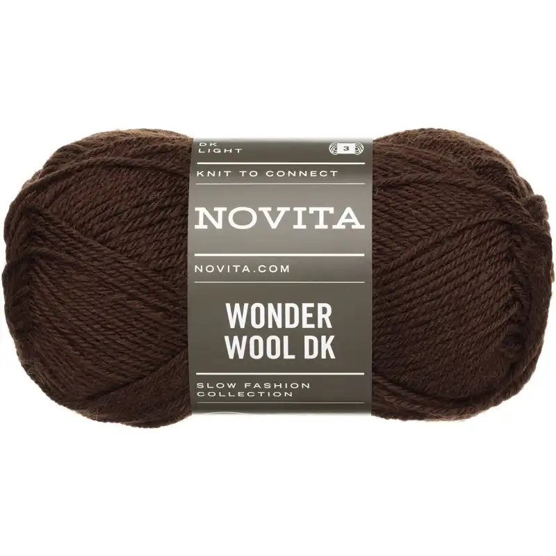 Novita Wonder Wool DK 6341 – dark chocolate