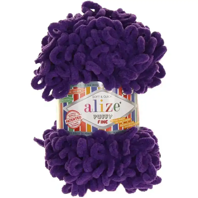 Alize Příze Puffy FINE 44 fialová