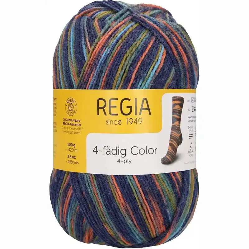 Regia 4-Ply Color 2355 blue-turquoise color