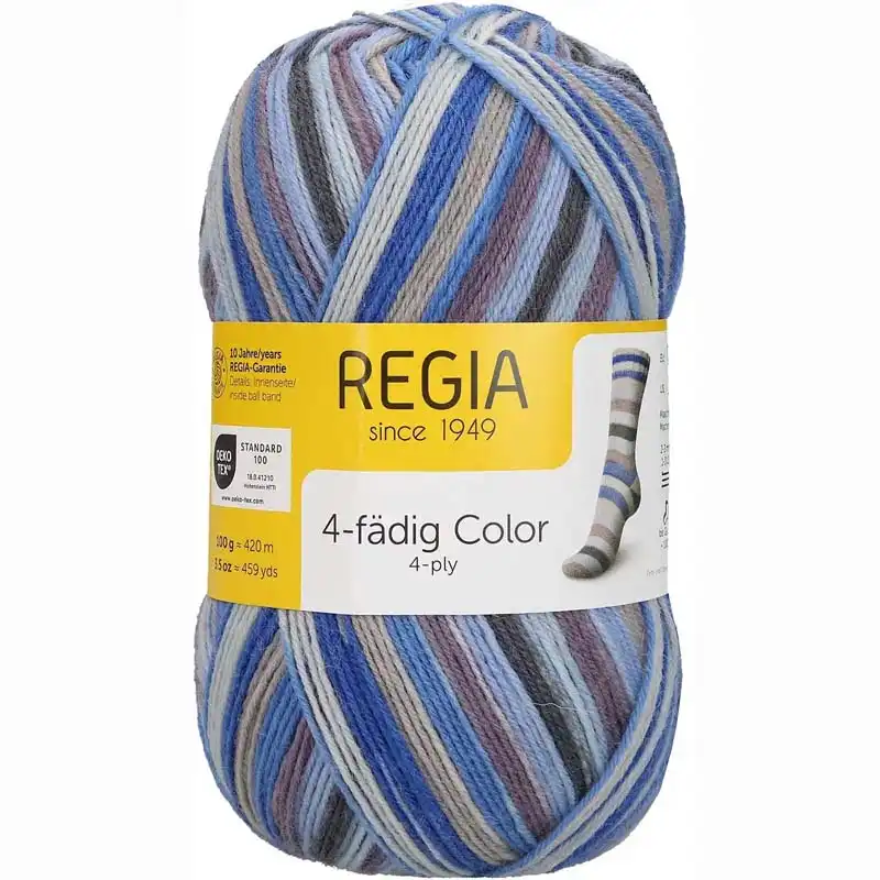 Regia 4-Ply Color 2737 blue-grey color