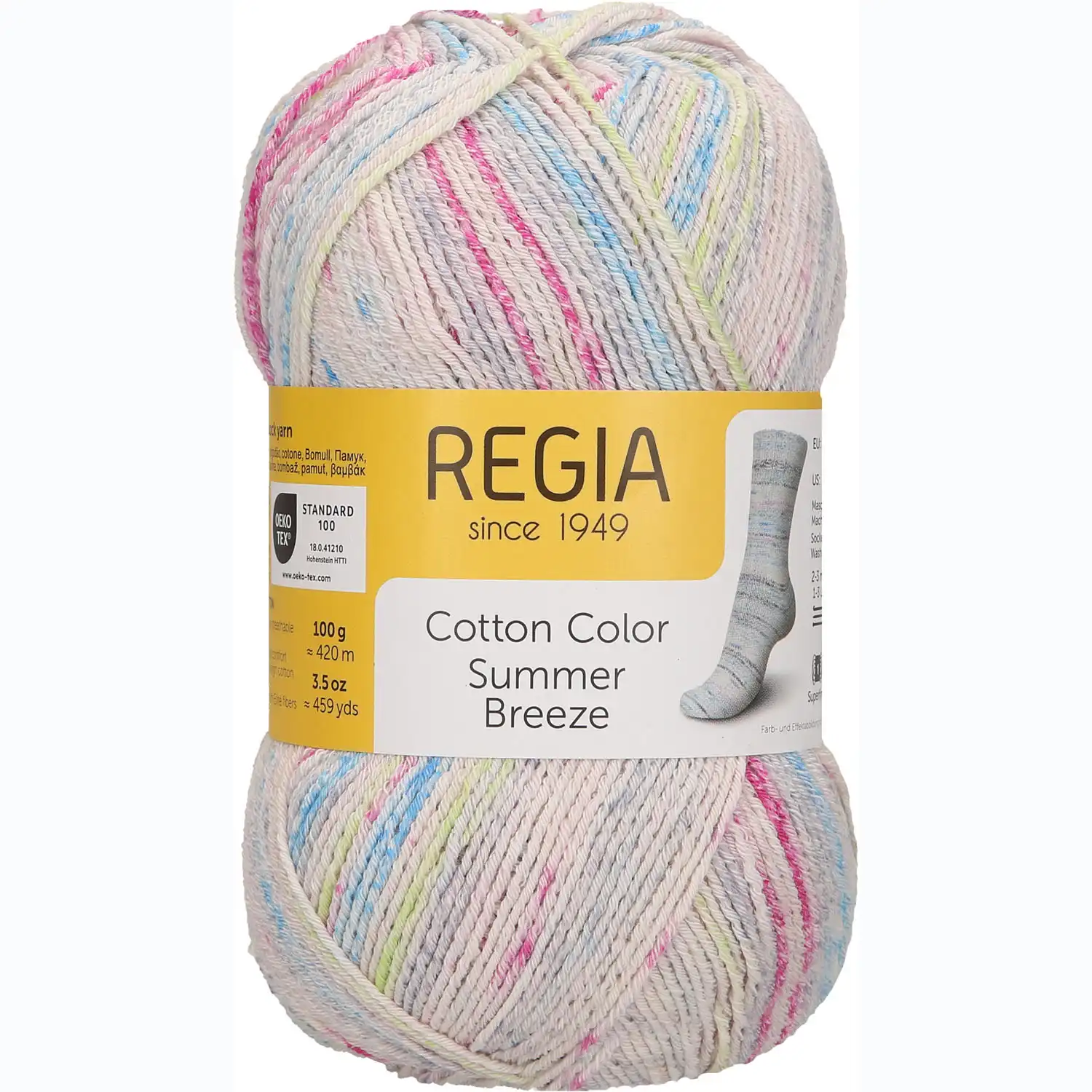 Regia 4-Ply Cotton Color 2479 Flip flops
