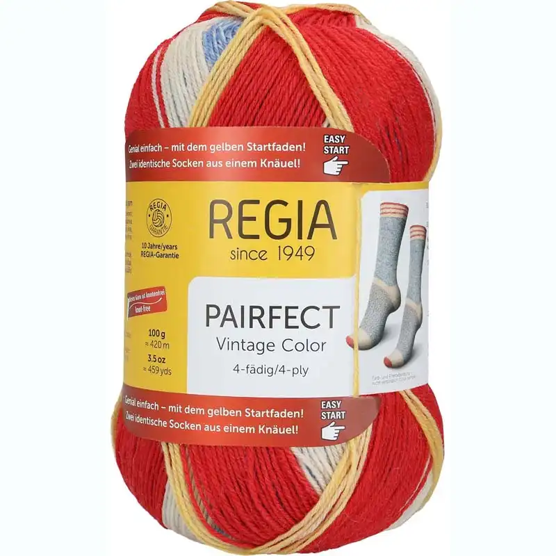 Regia 4-Ply Pairfect 1365 Seaside blue color