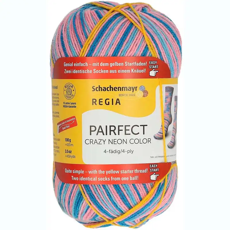 Regia 4-Ply Pairfect 7146 Crazy Pink Neon