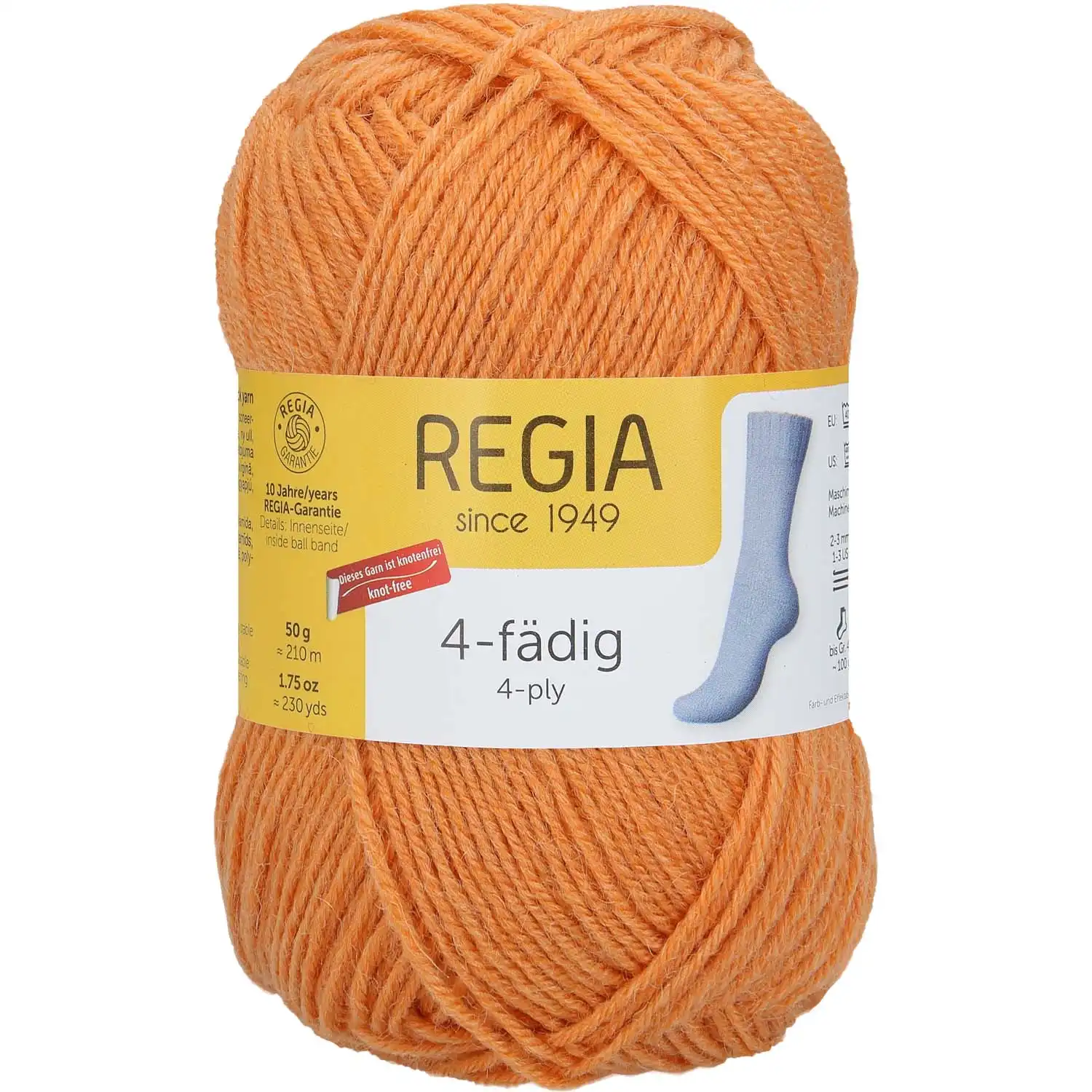 Regia 4-Ply Uni 1054 Dýňová