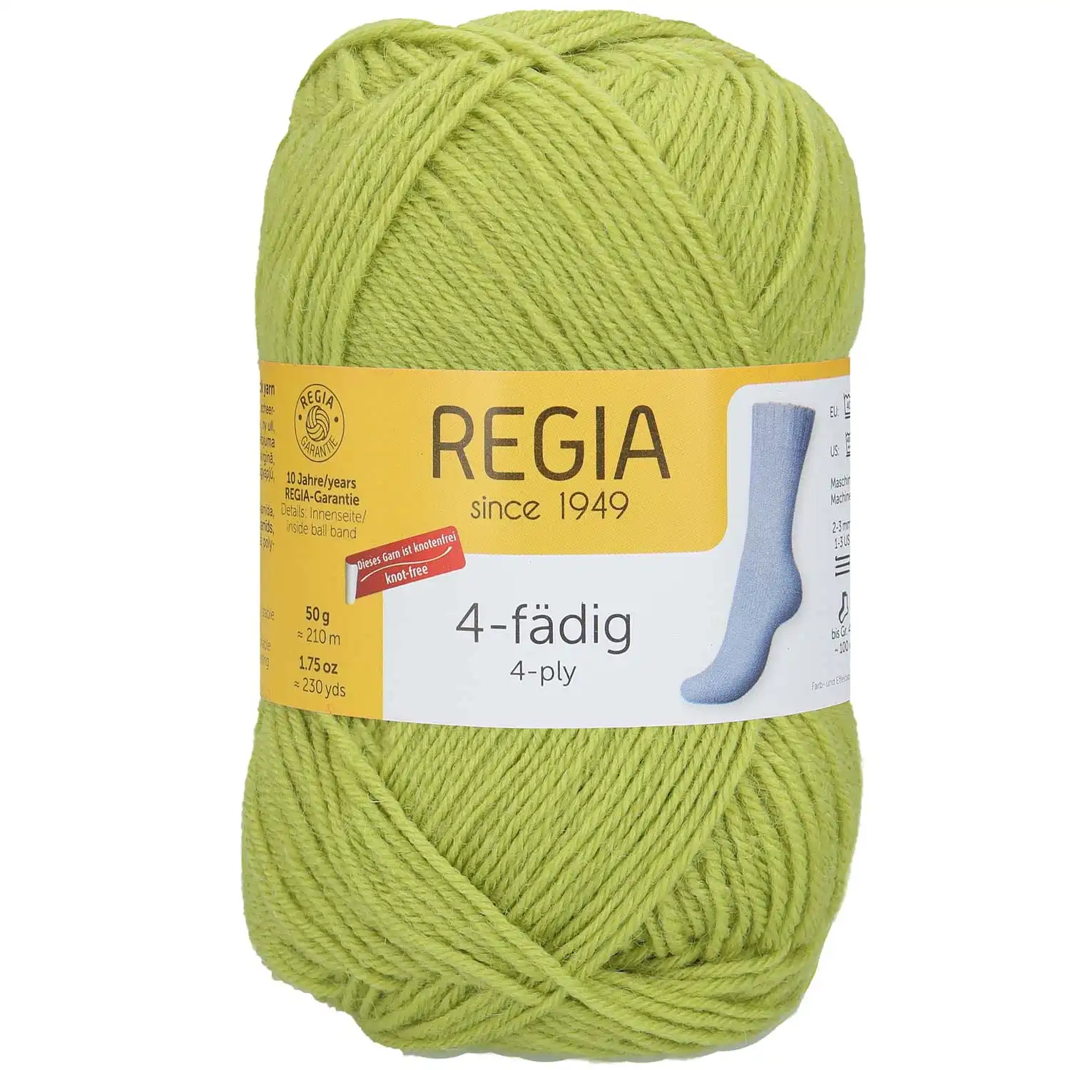 Regia 4-Ply Uni 1056 Limetková 50g