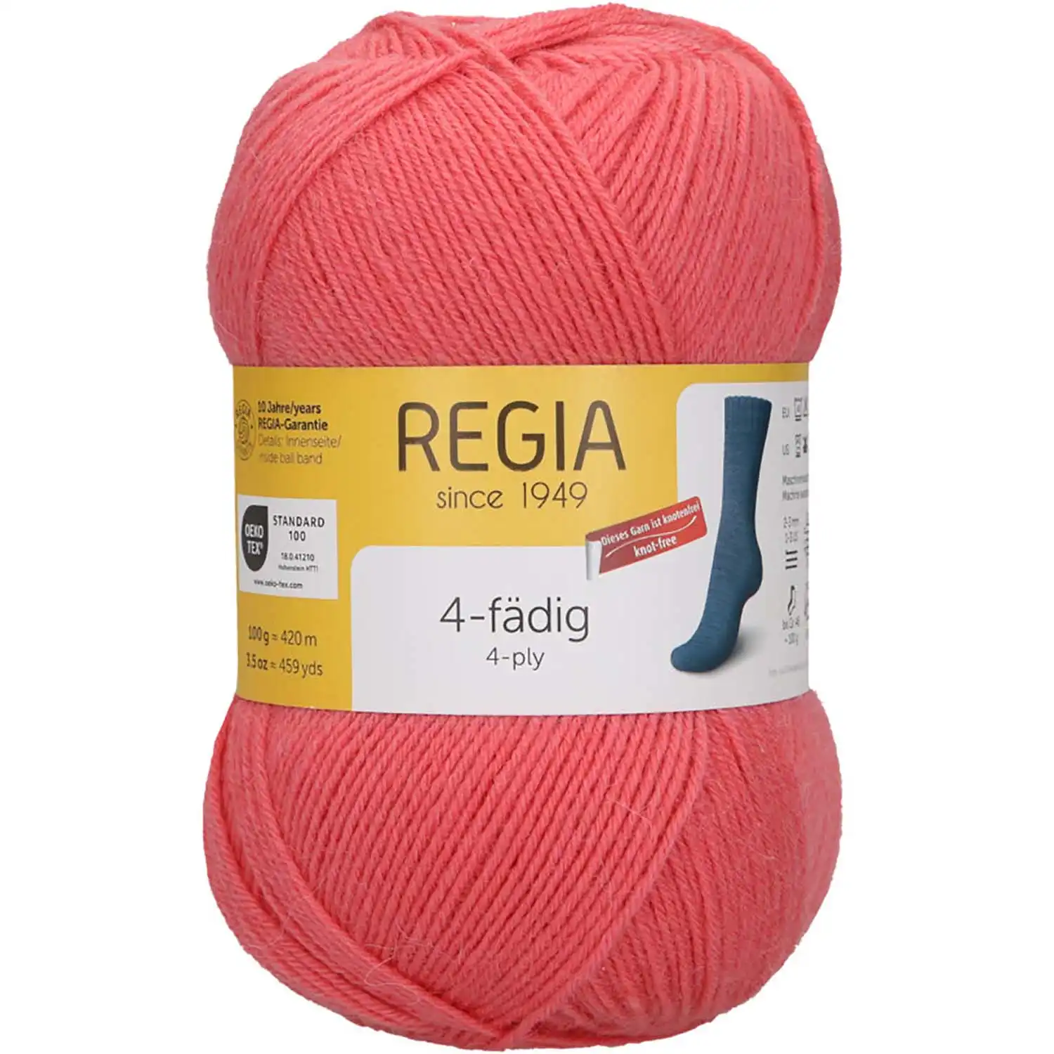 Regia 4-Ply Uni 1060 Korálová